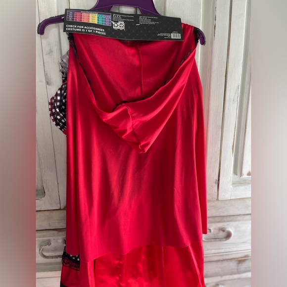 Red and Black Hooded Costume Dress - Picture 9 of 13